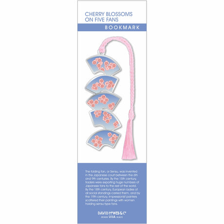 Cherry Blossom Fans Metal Bookmark