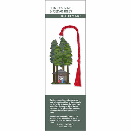 Shinto Shrine & Cedar Trees Metal Bookmark