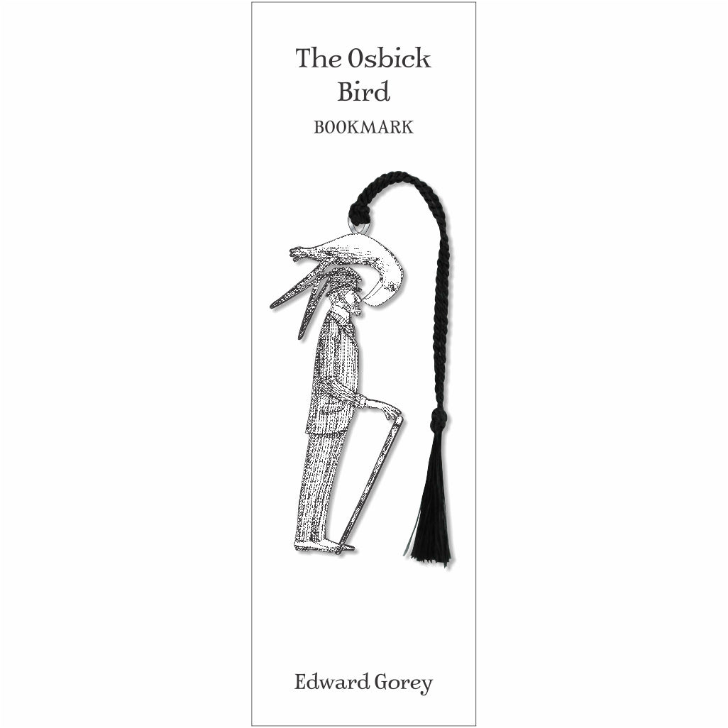 The Osbick Bird bookmark with bird-headed figure and black tassel
