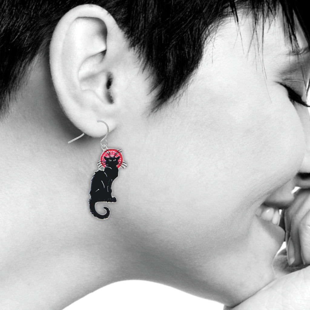 Steinlen - Le Chat Noir Earrings