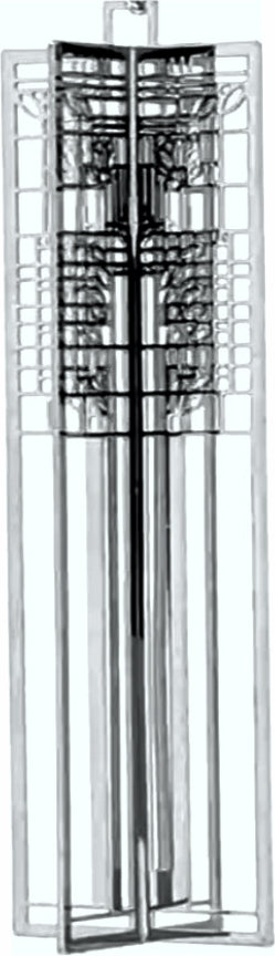Frank Lloys Wright geometric design keepsake of metal waterlilies.