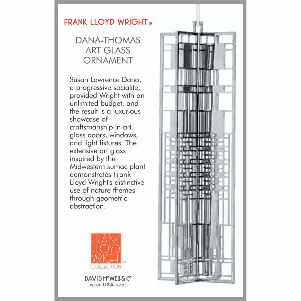 Frank Lloyd Wright Dana-Thomas Art Glass Ornament