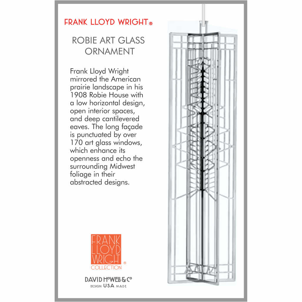Frank Lloyd Wright Robie Art Glass Ornament