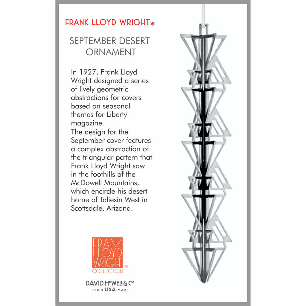 Frank Lloyd Wright September Desert Ornament