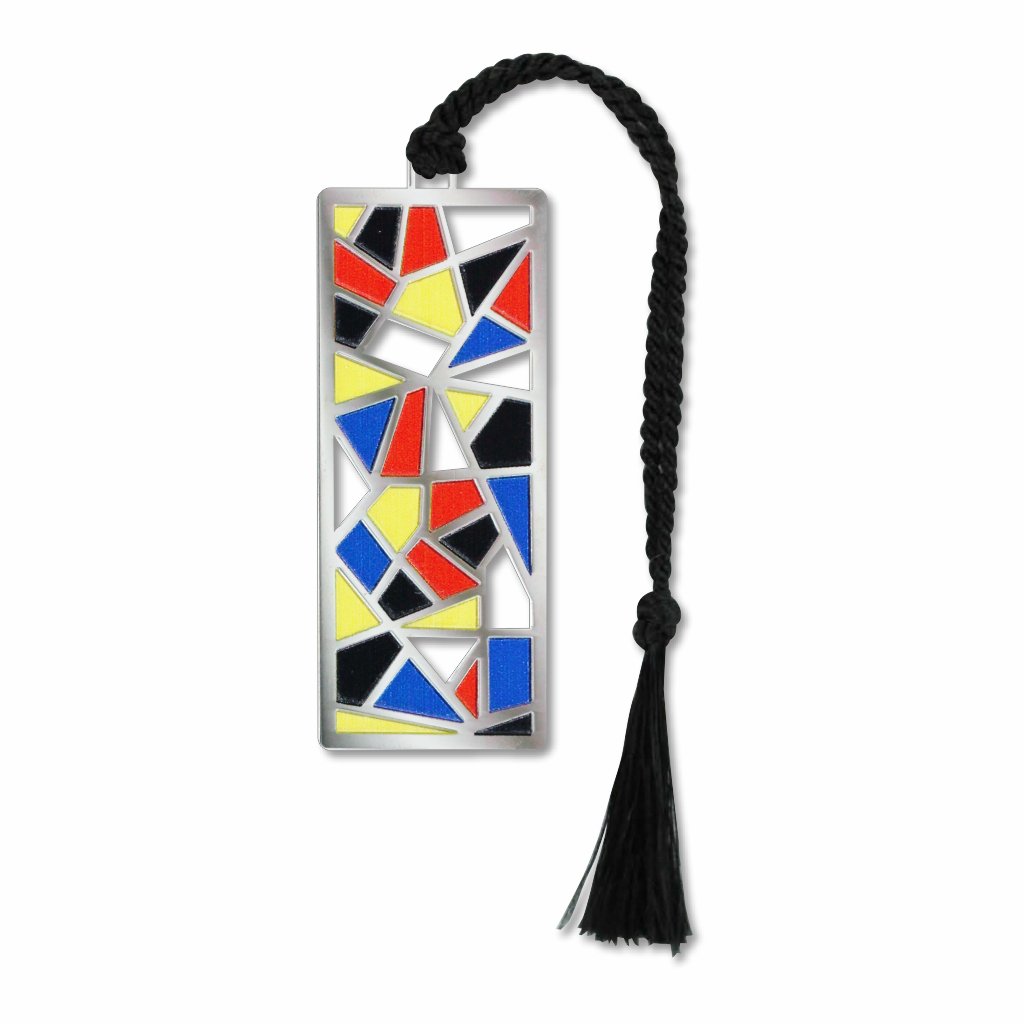 Bauhaus style became one of the most influential currents in modern design, architecture, and art. This design has been inspired by the bold simplicity of Bauhaus style and colors with black braided tassel.
