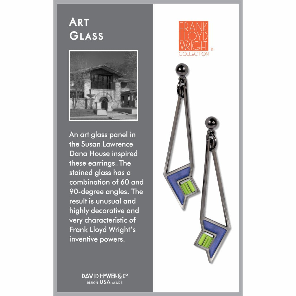 frank-lloyd-wright-art-glass-green-bead-blue-enamel-earrings-photo-2