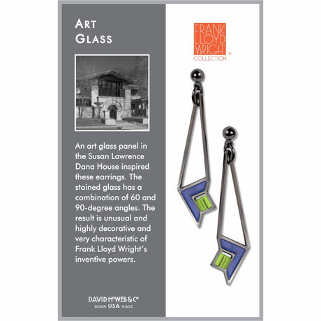 frank-lloyd-wright-art-glass-green-bead-blue-enamel-earrings-photo-2