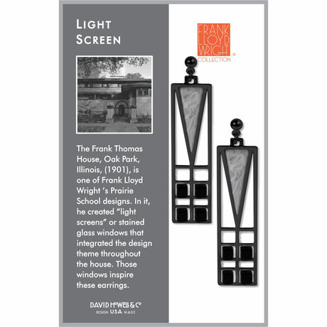 frank-lloyd-wright-light-screen-black-bead-chrome-enamel-earrings-photo-2