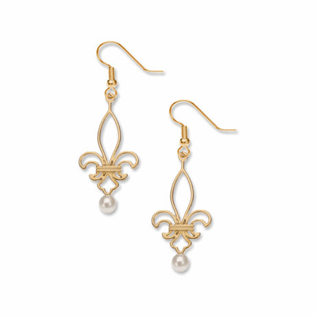 fleur-de-lis-creme-faux-pearl-earrings-photo