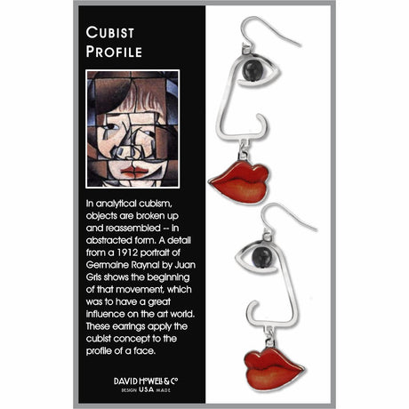cubist-profile-black-bead-giclee-print-domed-earrings-photo-2