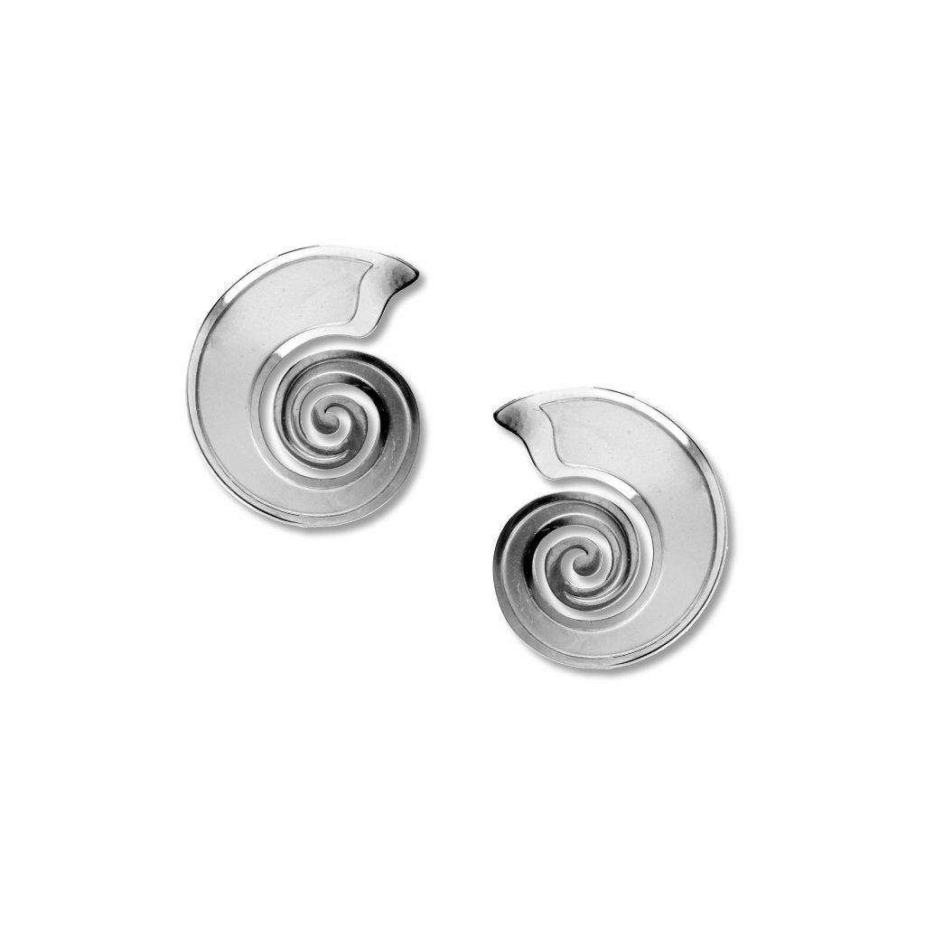 ammonite-shell-chrome-enamel-earrings-photo