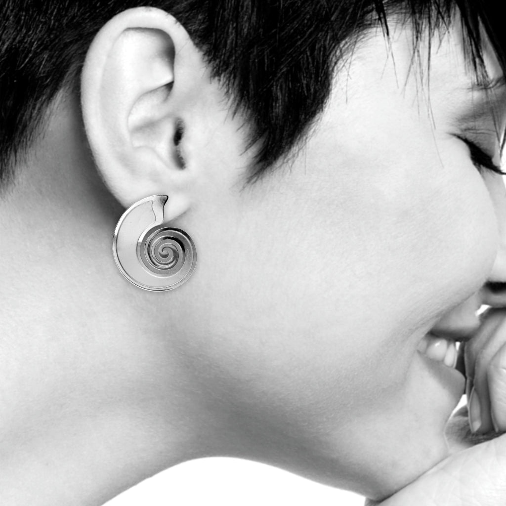Ammonite Shell Earrings
