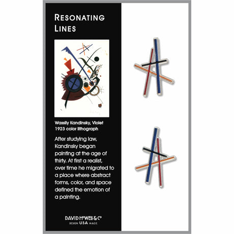 Kandinsky - Resonating Lines Abstract Earrings