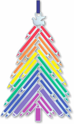 Rainbow Pencil Tree Ornament