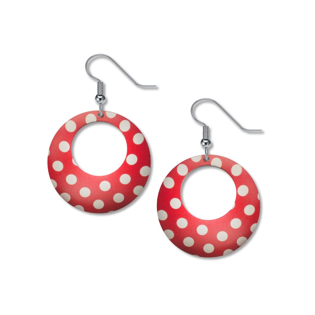 Dangle earrings featuring Rosie the Riveter We Can Do It artwork
