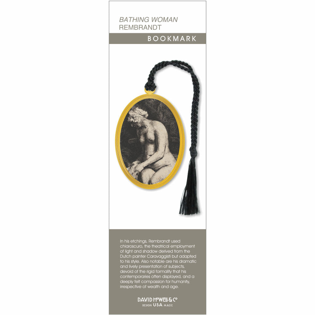 Bathing Woman Rembrandt Metal Bookmark