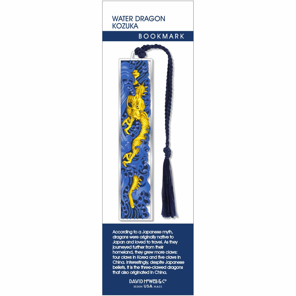 Water Dragon Kozuka Metal Bookmark