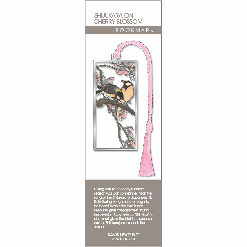 Shijukara On Cherry Blossom Metal Bookmark