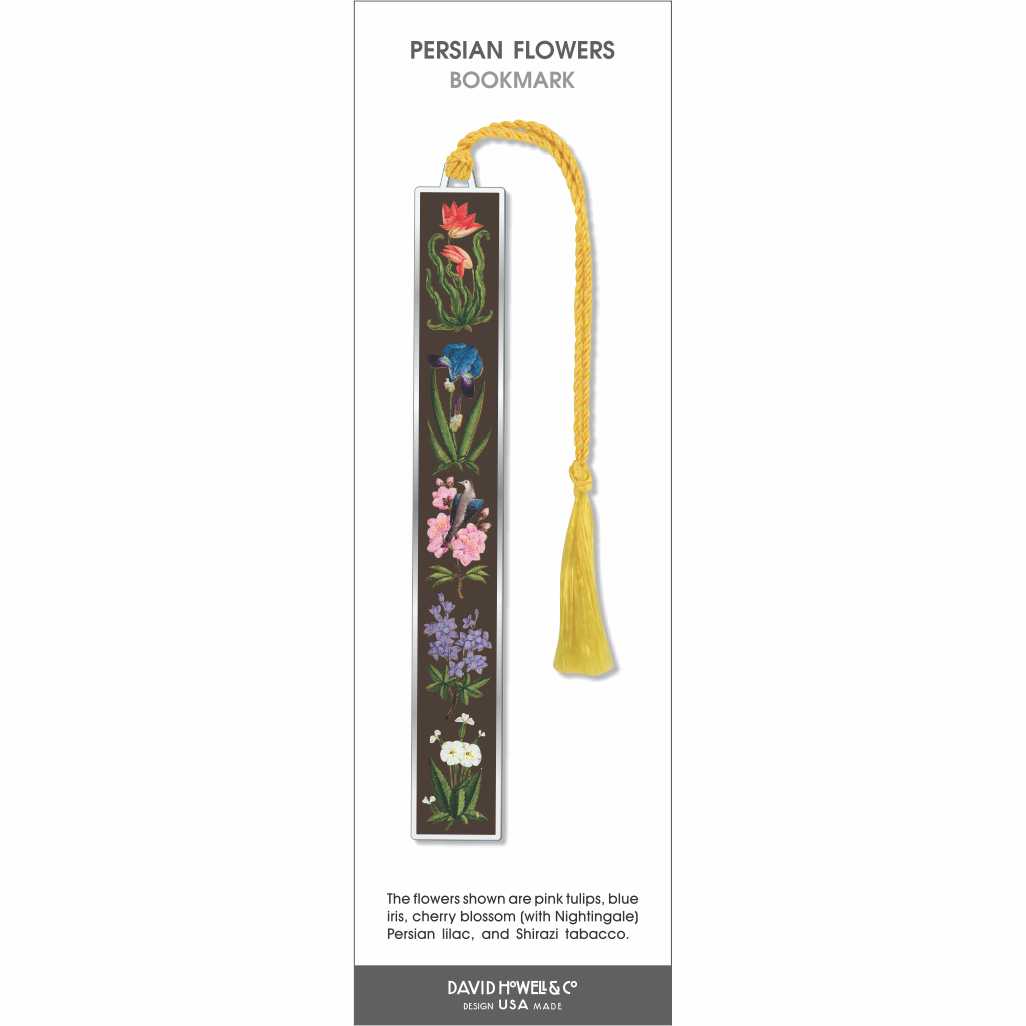 Persian Flowers Metal Bookmark