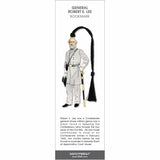 General Robert E. Lee bookmark featuring a historical illustration of the Confederate general, with a black braided tassel.