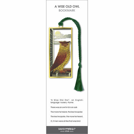 A Wise Old Owl Metal Bookmark