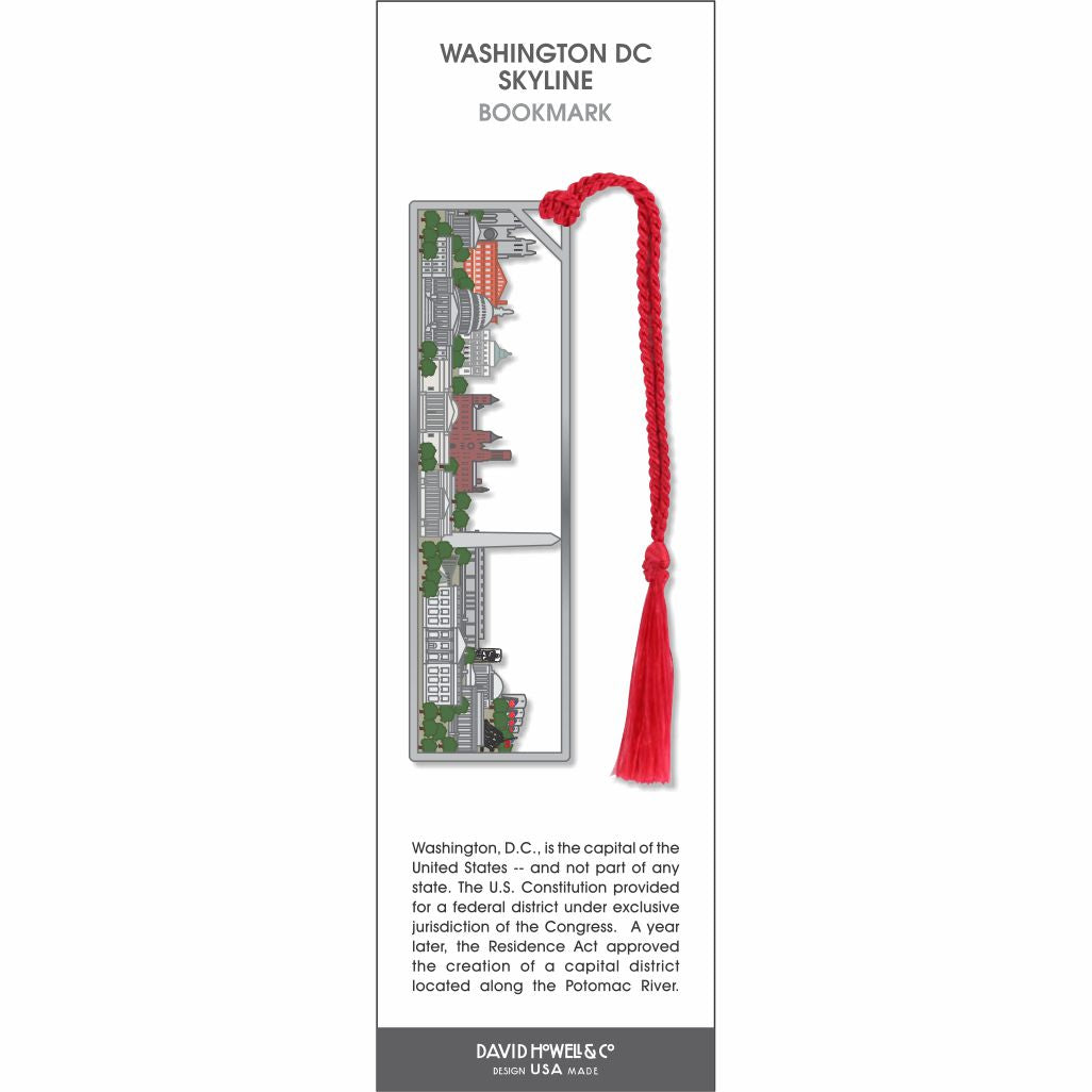 Washington DC Skyline Metal Bookmark – David Howell & Company
