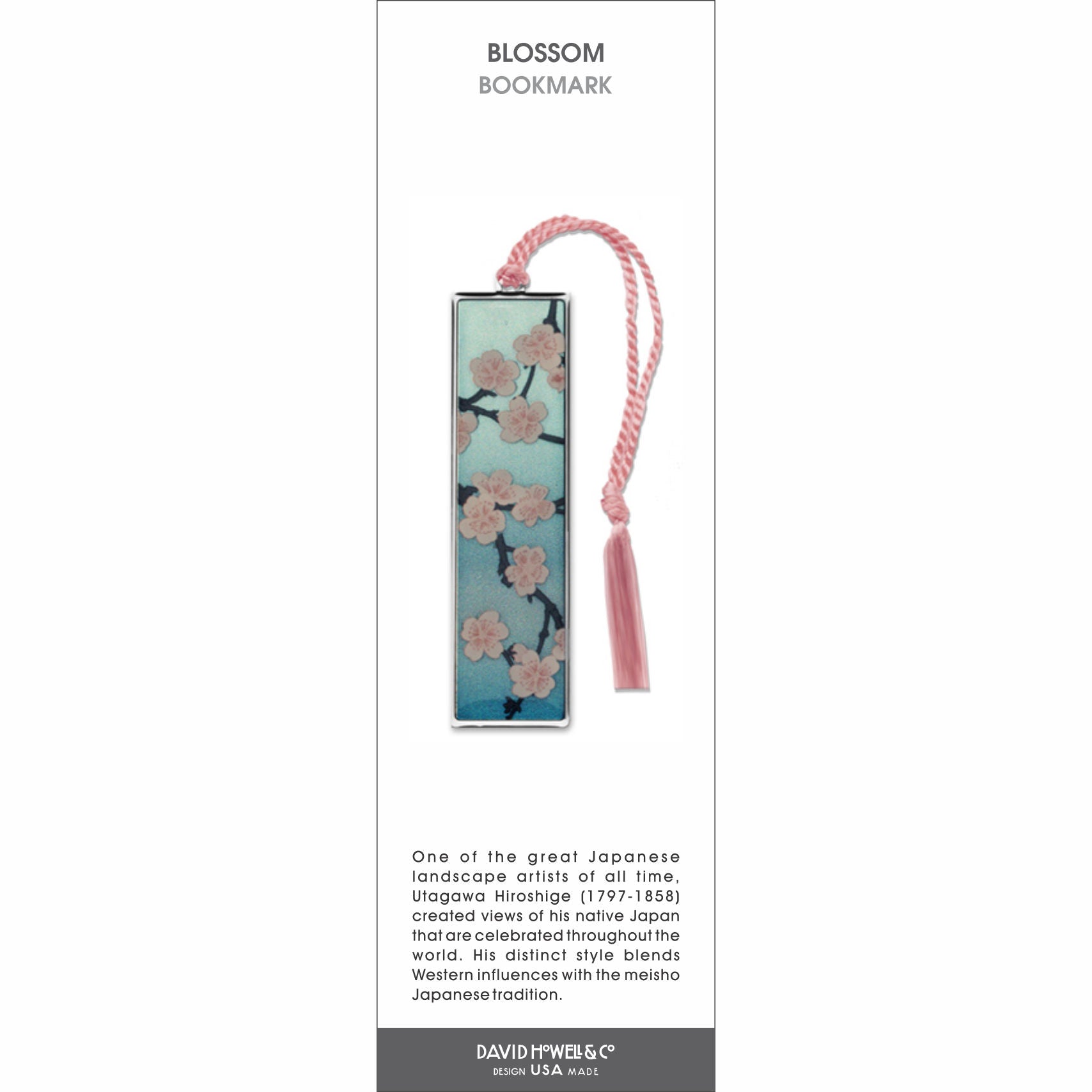 Cherry Blossom Essence of Spring Metal Bookmark – David Howell