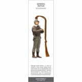 General Patton’ bookmark featuring George S. Patton in WWII uniform holding binoculars with a brown tassel.