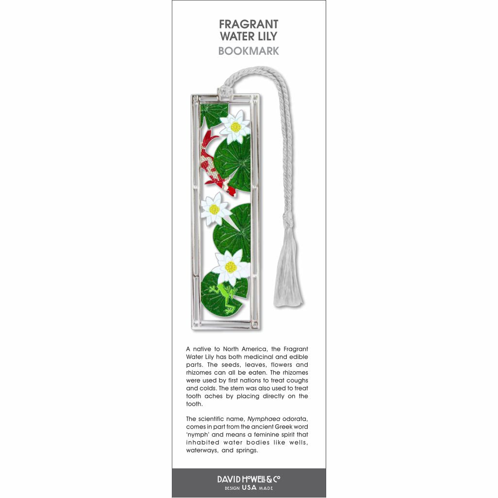 white water lily medicinal uses Fragrant Water Lily Metal Bookmark – David Howell & Company