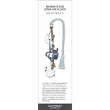 Monkeys For Long Life & Luck Metal Bookmark