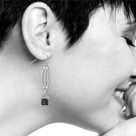 Frank Lloyd Wright Winslow Lightscreen Black Earrings