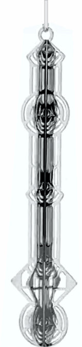 Frank Lloyd Wright abstract version of spring rain metal keepsake with intricate design.