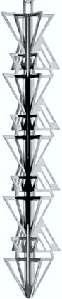 Frank Lloyd Wright September Desert decorative metal sculpture with triangular design keepsake.