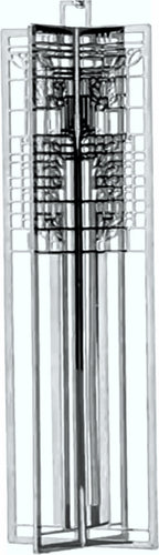 Frank Lloys Wright geometric design keepsake of metal waterlilies.