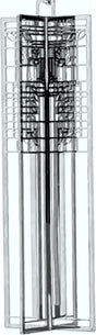 Frank Lloys Wright geometric design keepsake of metal waterlilies.