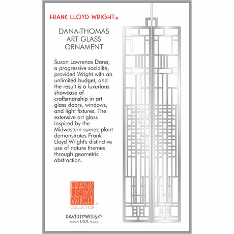 Frank Lloyd Wright Dana-Thomas Art Glass Ornament