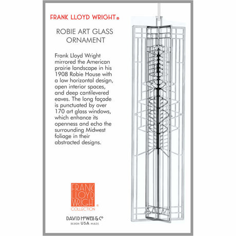 Frank Lloyd Wright Robie Art Glass Ornament