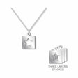 Silver 3-stack pendant necklace featuring a Star representing military in the United States Armed Forces