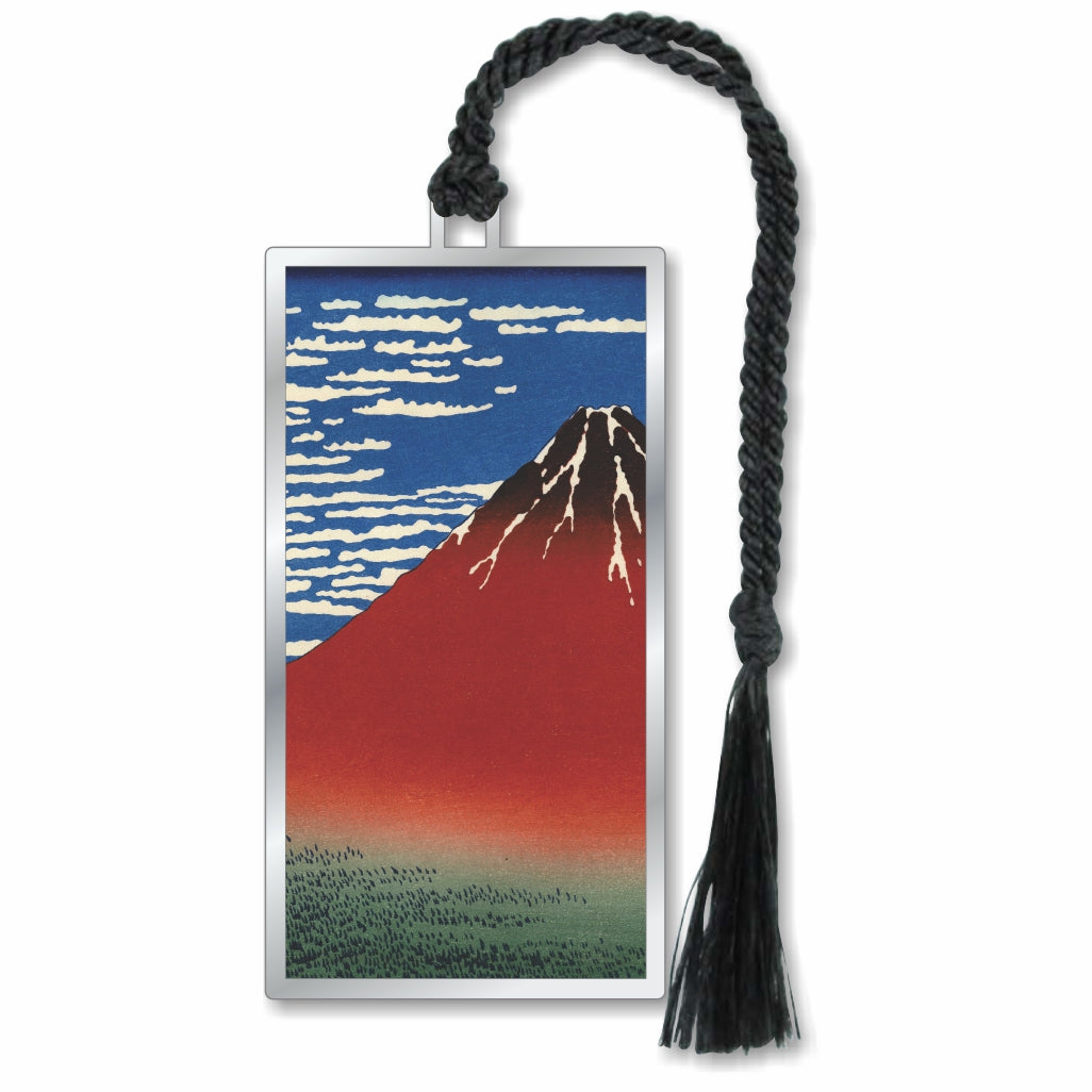 Hokusai's Red Fuji Metal Bookmark – David Howell & Company