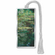 Monet Nymphéas metal bookmark with water lily artwork inspired by Claude Monet’s Giverny garden and finished with a silver braided tassel.