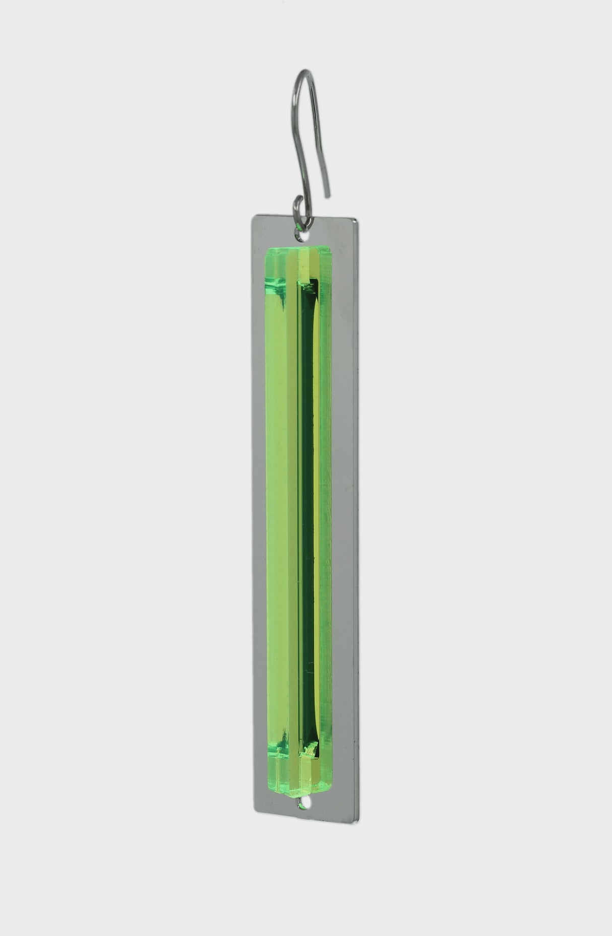 Florescent Light Works Lime Earrings