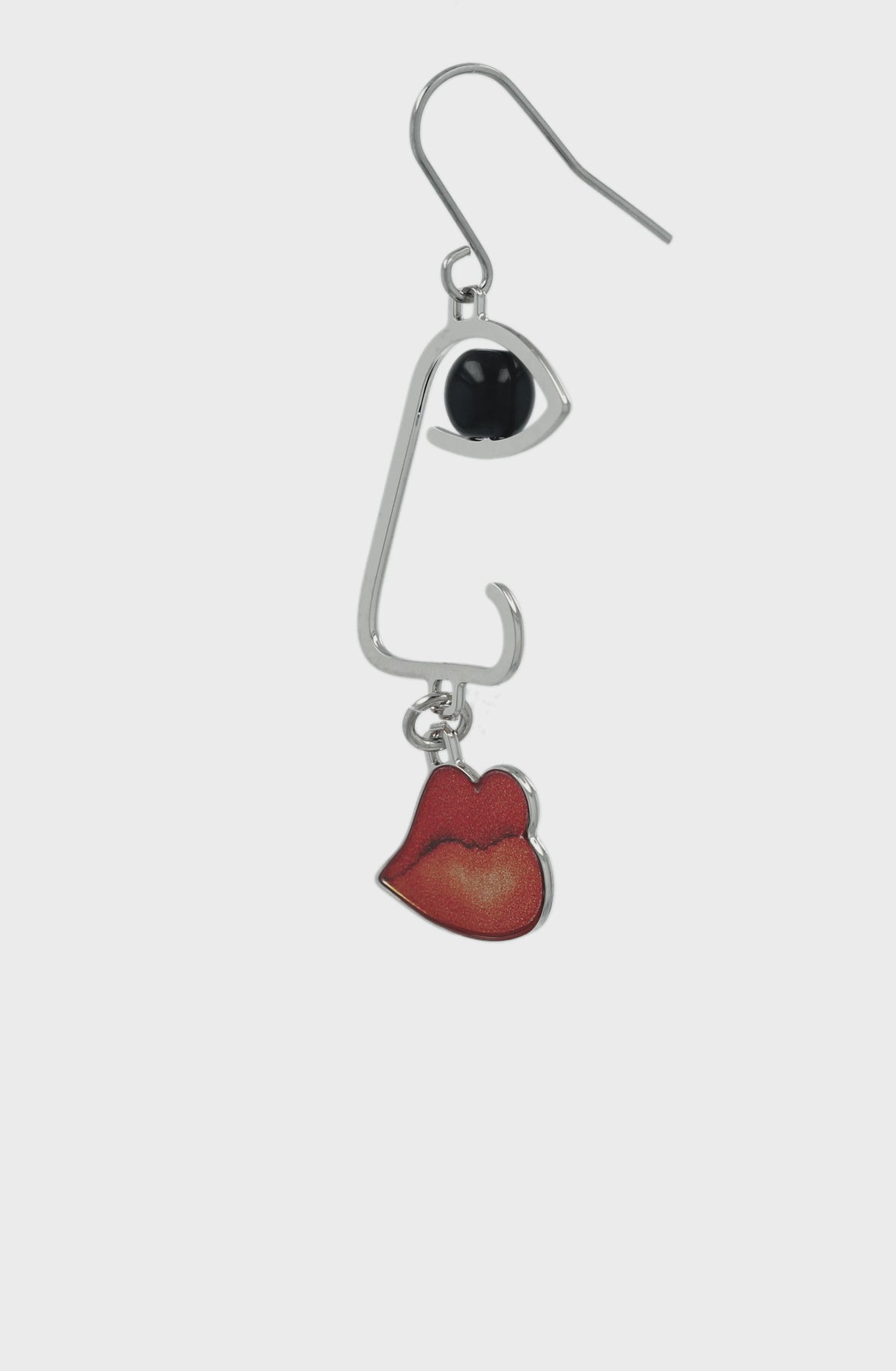 Cubist Profile Black Earrings