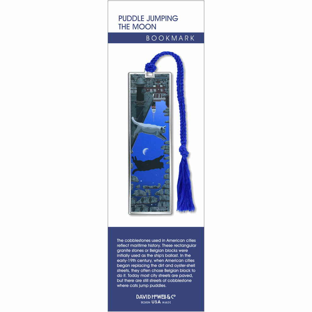 Puddle Jumping The Moon Metal Bookmark