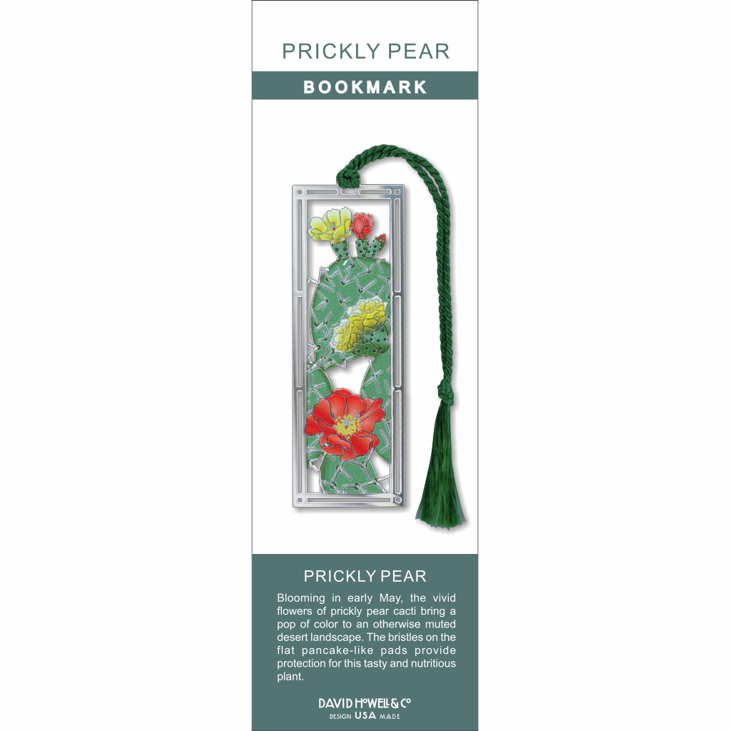 Prickly Pear Cactus Metal Bookmark