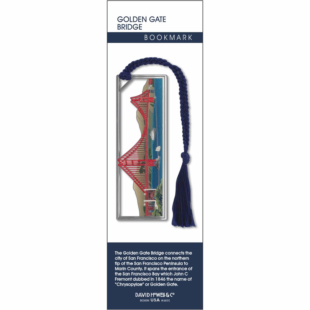Bridge Bookmark Golden Gate Bridge Metal Bookmark | David Howell & Company