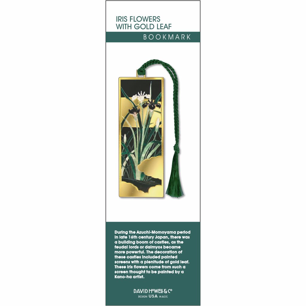 iris-flowers-with-gold-leaf-bookmark-photo-2