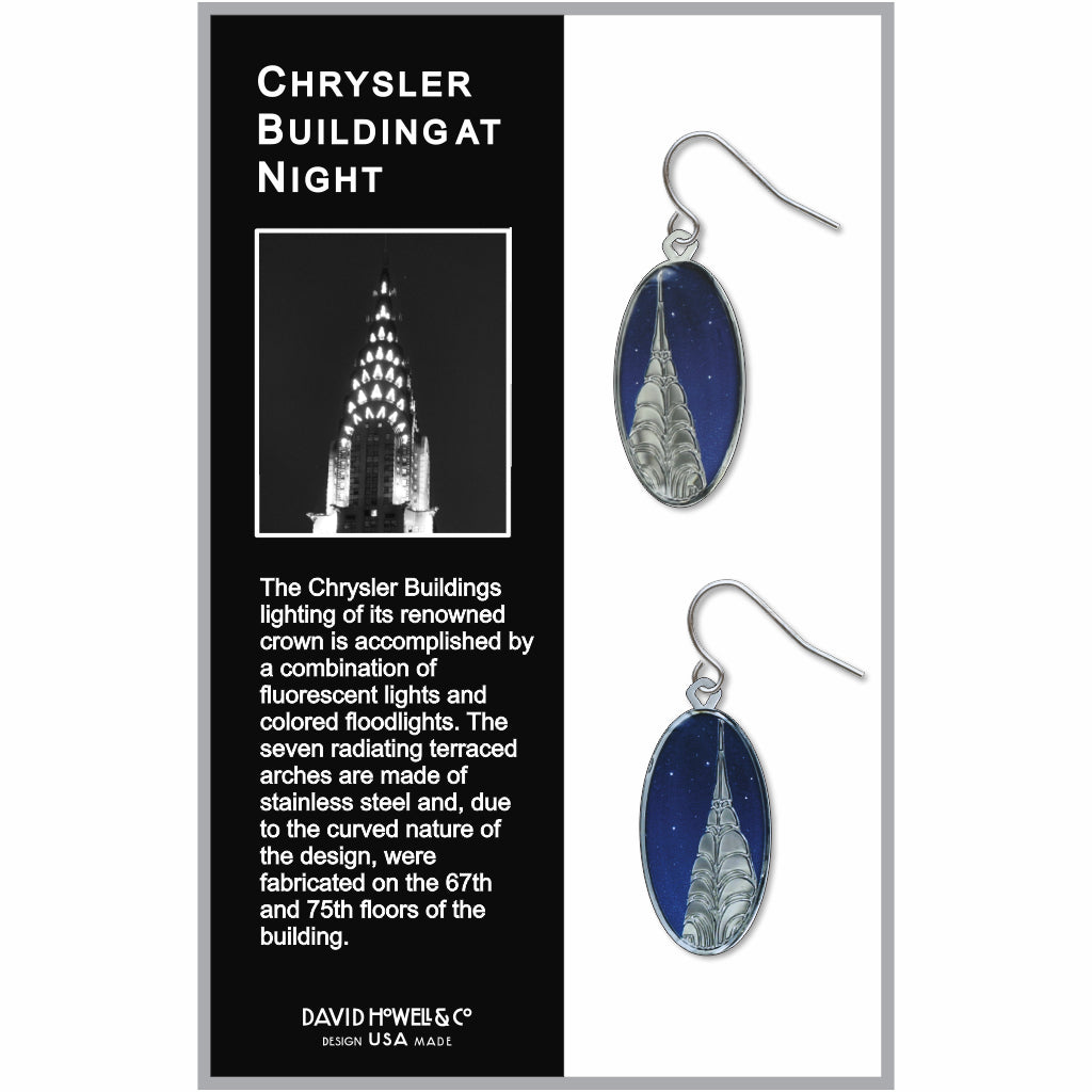 Chrysler Building At Night Earrings