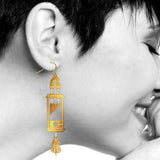 Guillotine Earrings, Gold