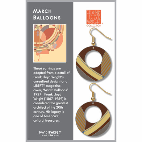 March Balloons II Frank Lloyd Wright Earrings