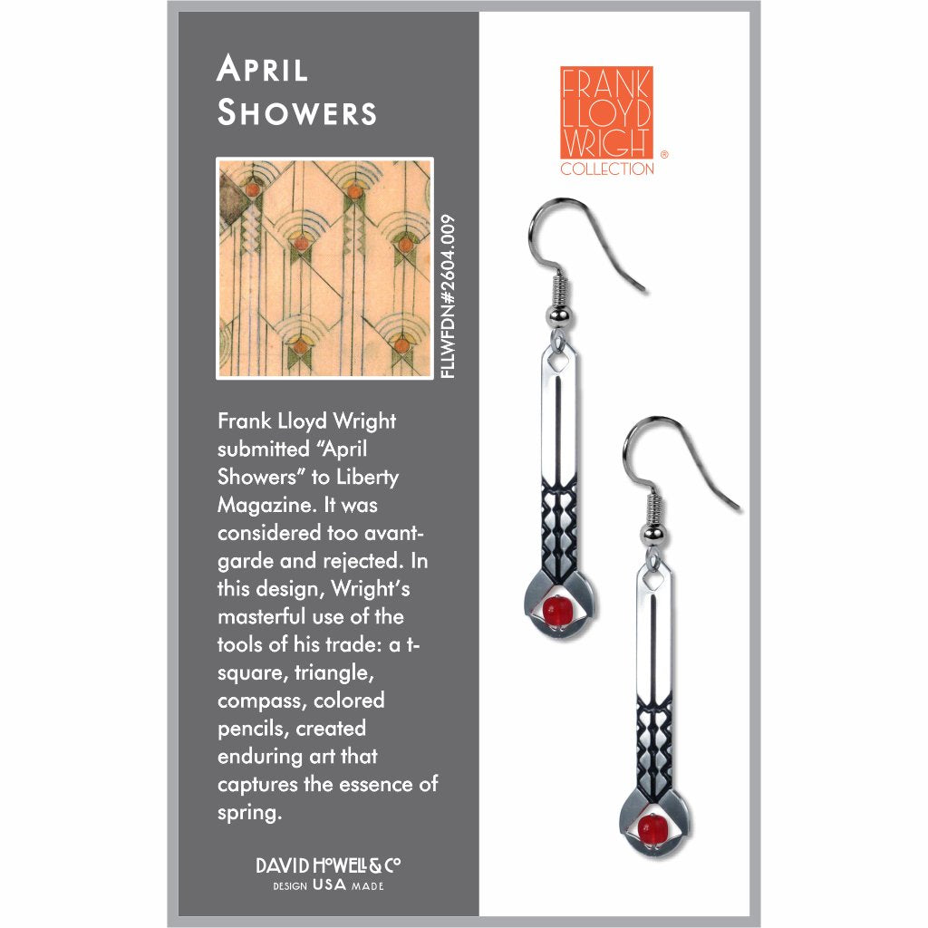 frank-lloyd-wright-april-showers-red-bead-earrings-photo-2
